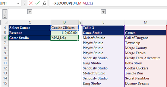 How to use XLOOKUP in Excel